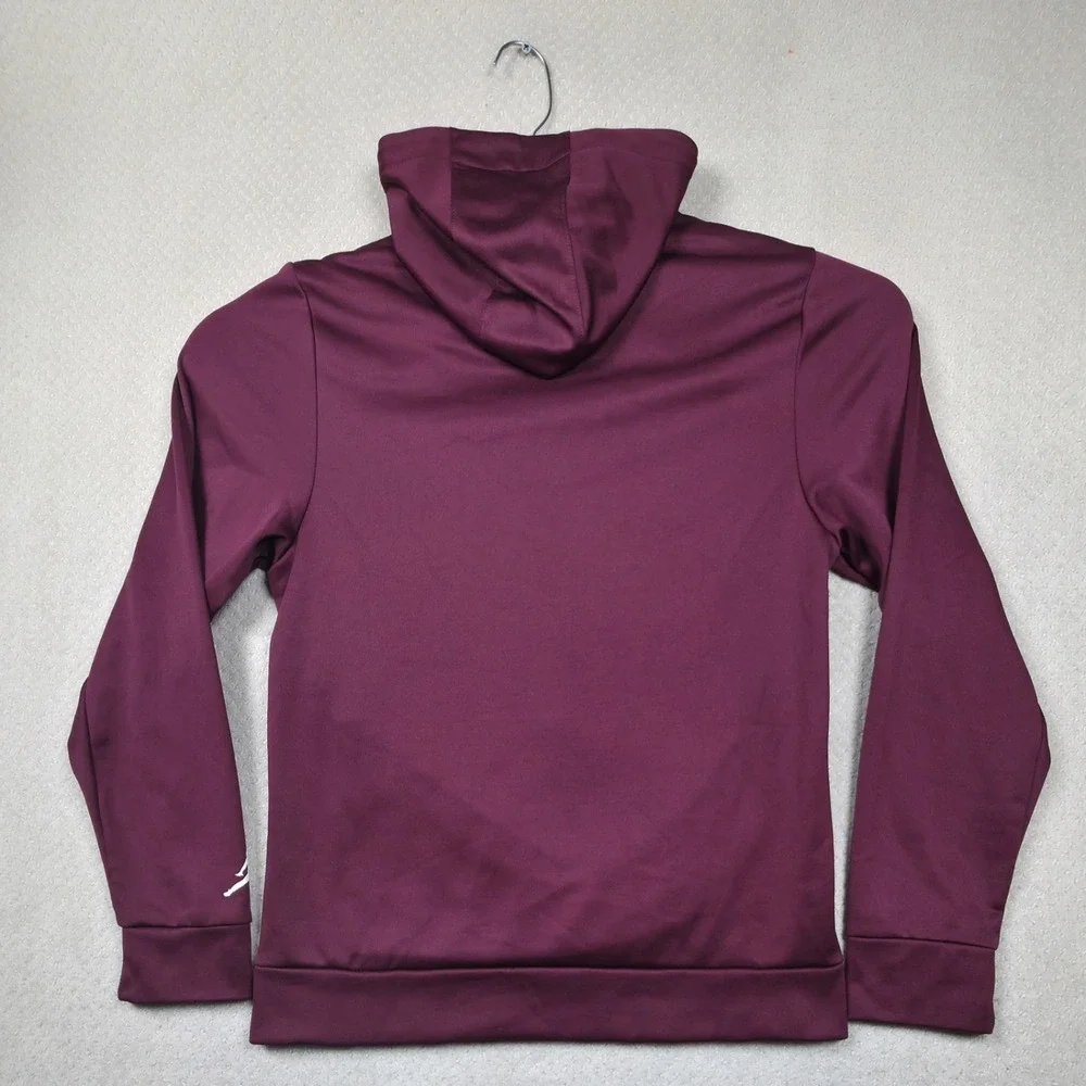 Jordan Therma-FIT Hoodie‎ Mens Small Burgundy Jumpman Sweatshirt Funnel Neck Gym